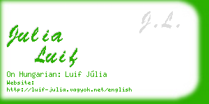 julia luif business card
